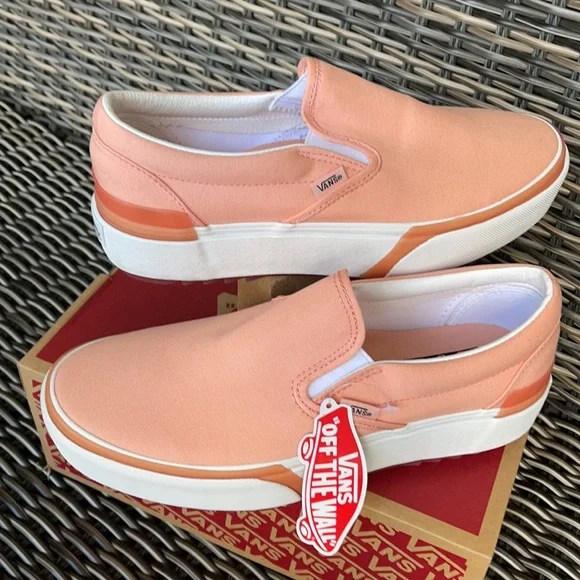 Vans Classic Slip-On S Pastel Peach Pearl/True White WMNS - Picture 11 of 16